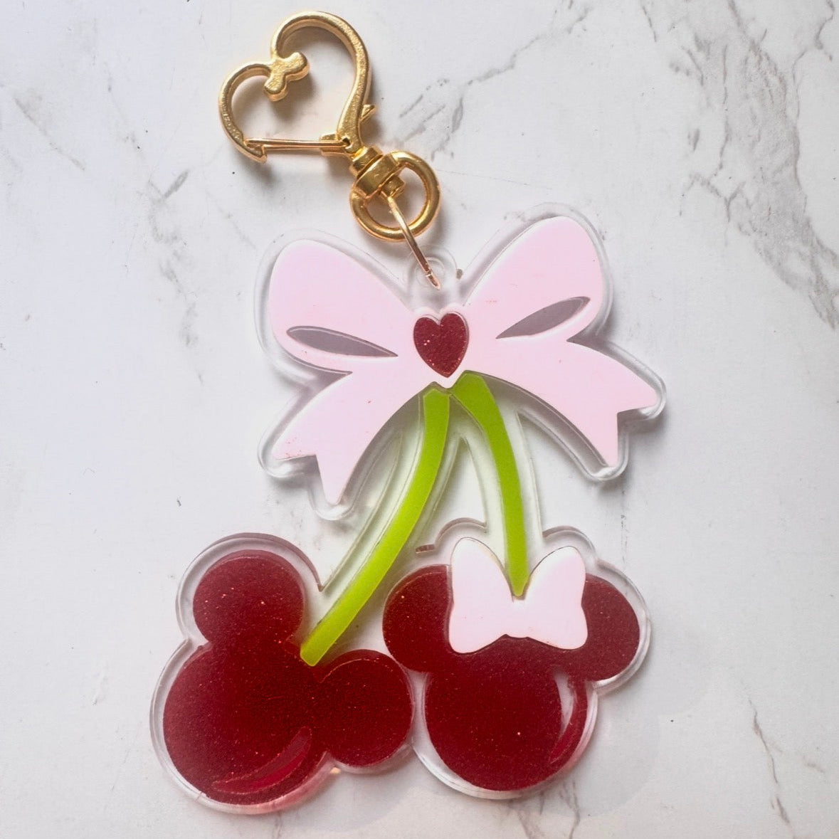 Mickey and Minnie Cherry Bag Charm
