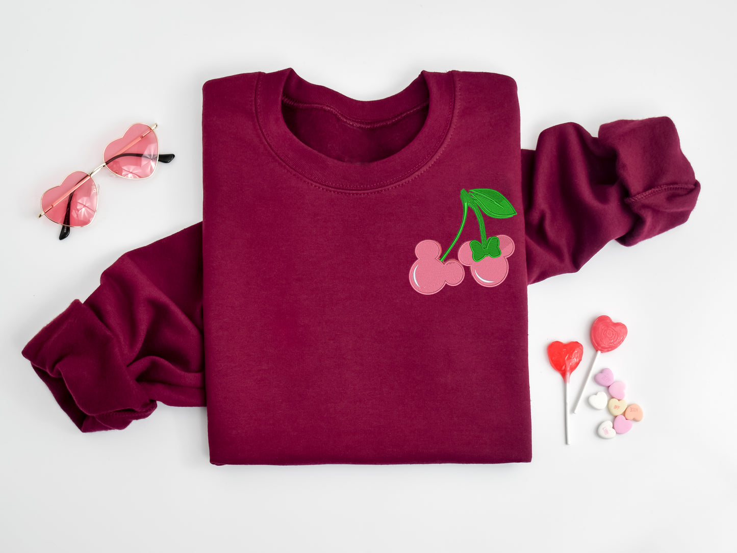 Mickey & Minnie Cherry Valentine Sweatshirt