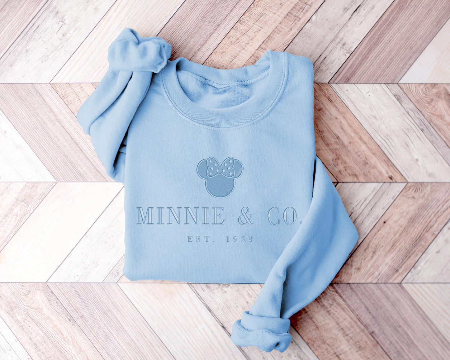 Minnie & Co.™ Monotone Sweatshirt – Minimalist Character-Inspired Crewneck (Pastel Edition)