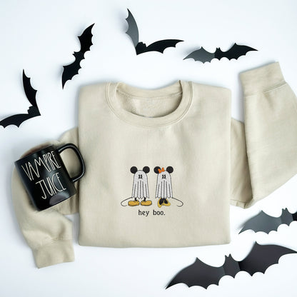 Mickey and Minnie Hey Boo Ghost Sweater