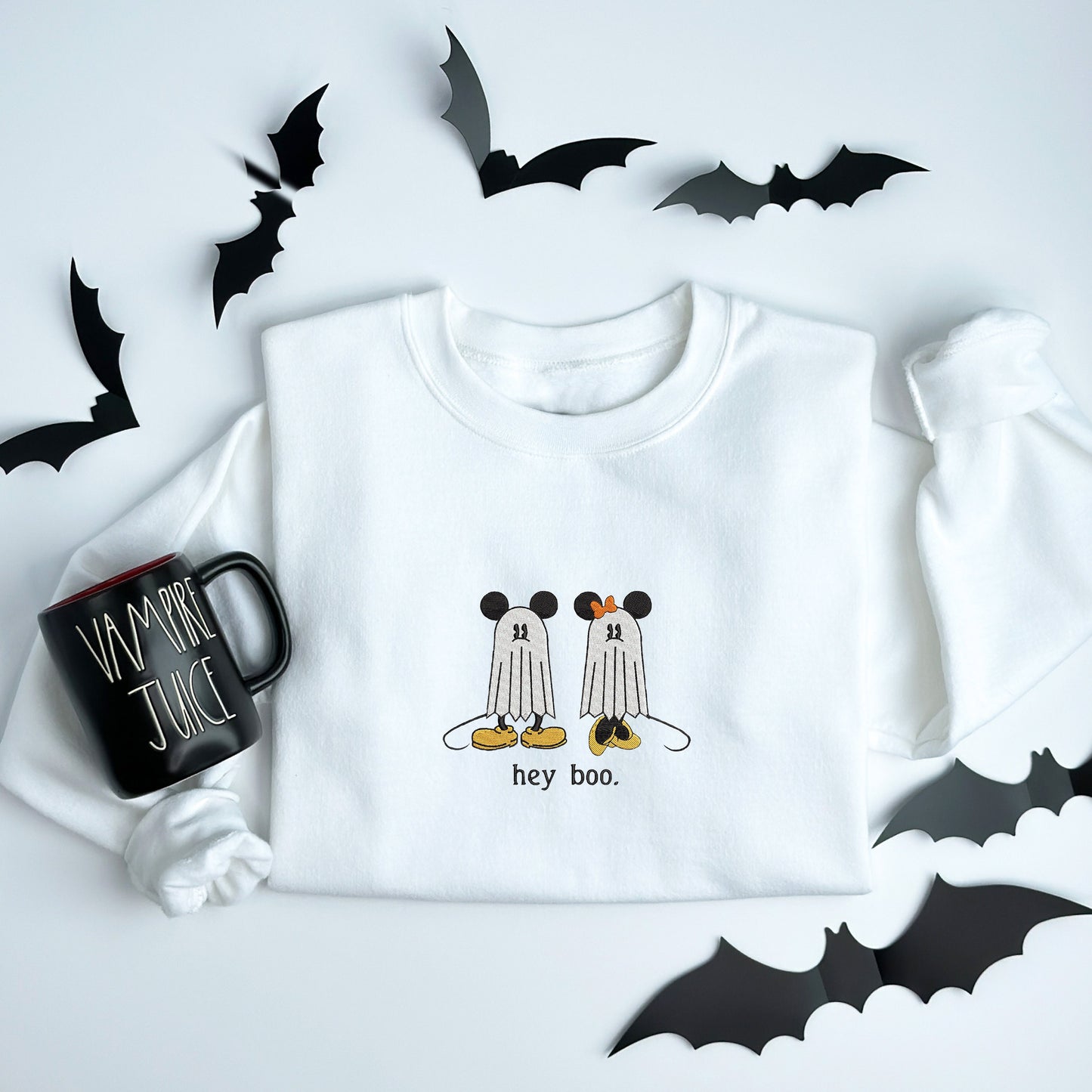 Mickey and Minnie Hey Boo Ghost Sweater