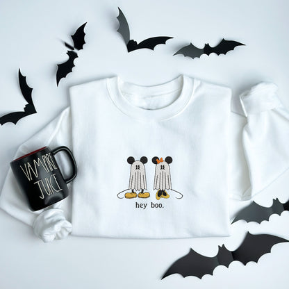 Mickey and Minnie Hey Boo Ghost Sweater