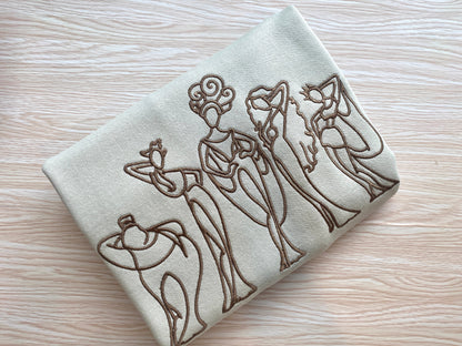 The Muses Minimal Line Art Sweater