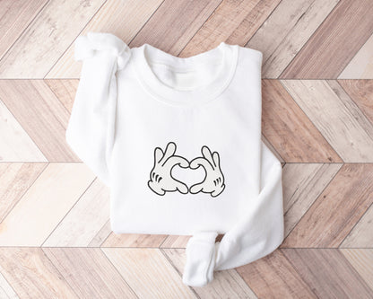 Mickey Heart Hand Sweater