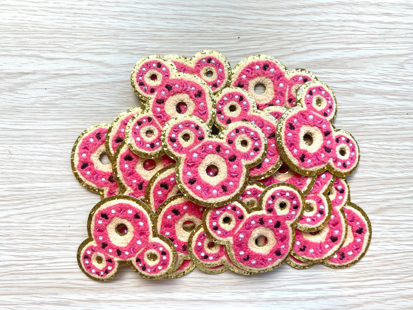 Pink Donut Mouse Chenille Patch – IRON ON