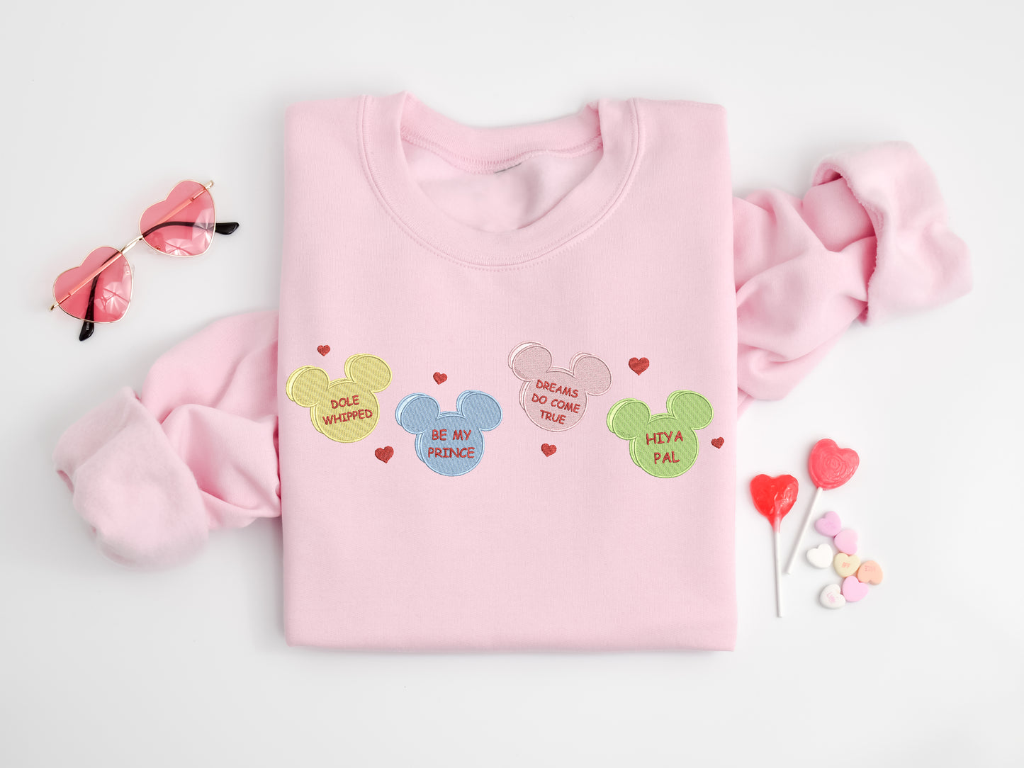 Mickey Valentine Conversation Heart Sweatshirt