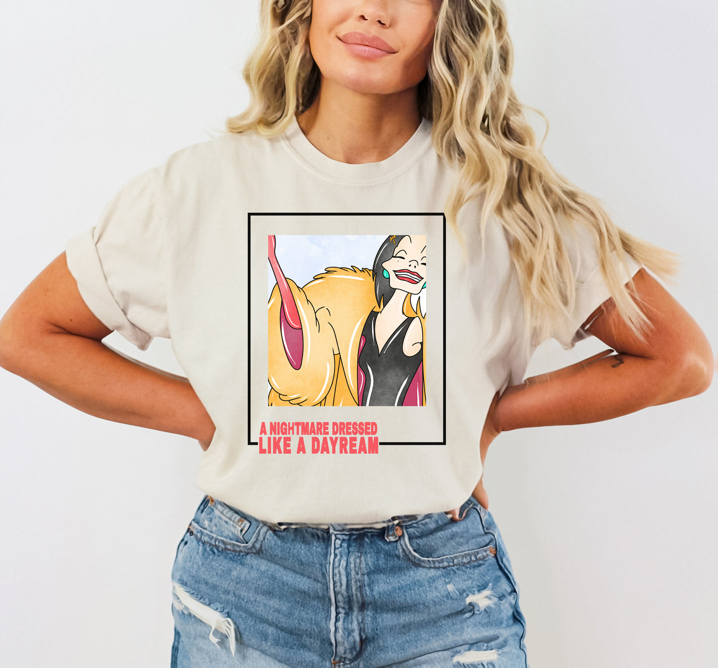 "Nightmare Dressed Like s Daydream" Cruella Inspired Tee Shirt