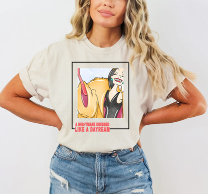 "Nightmare Dressed Like s Daydream" Cruella Inspired Tee Shirt