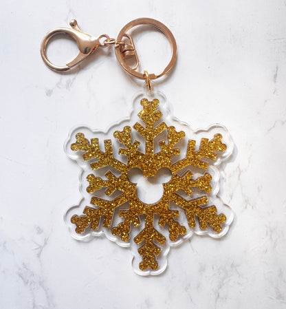 Mickey Snowflake Bag Charm/Keychain