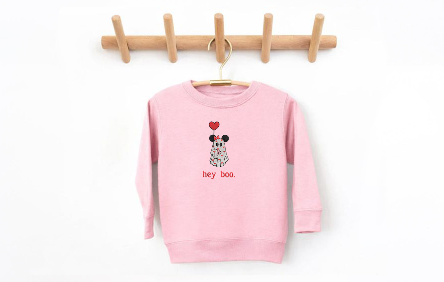 Youth Valentine Hey Boo Crewneck