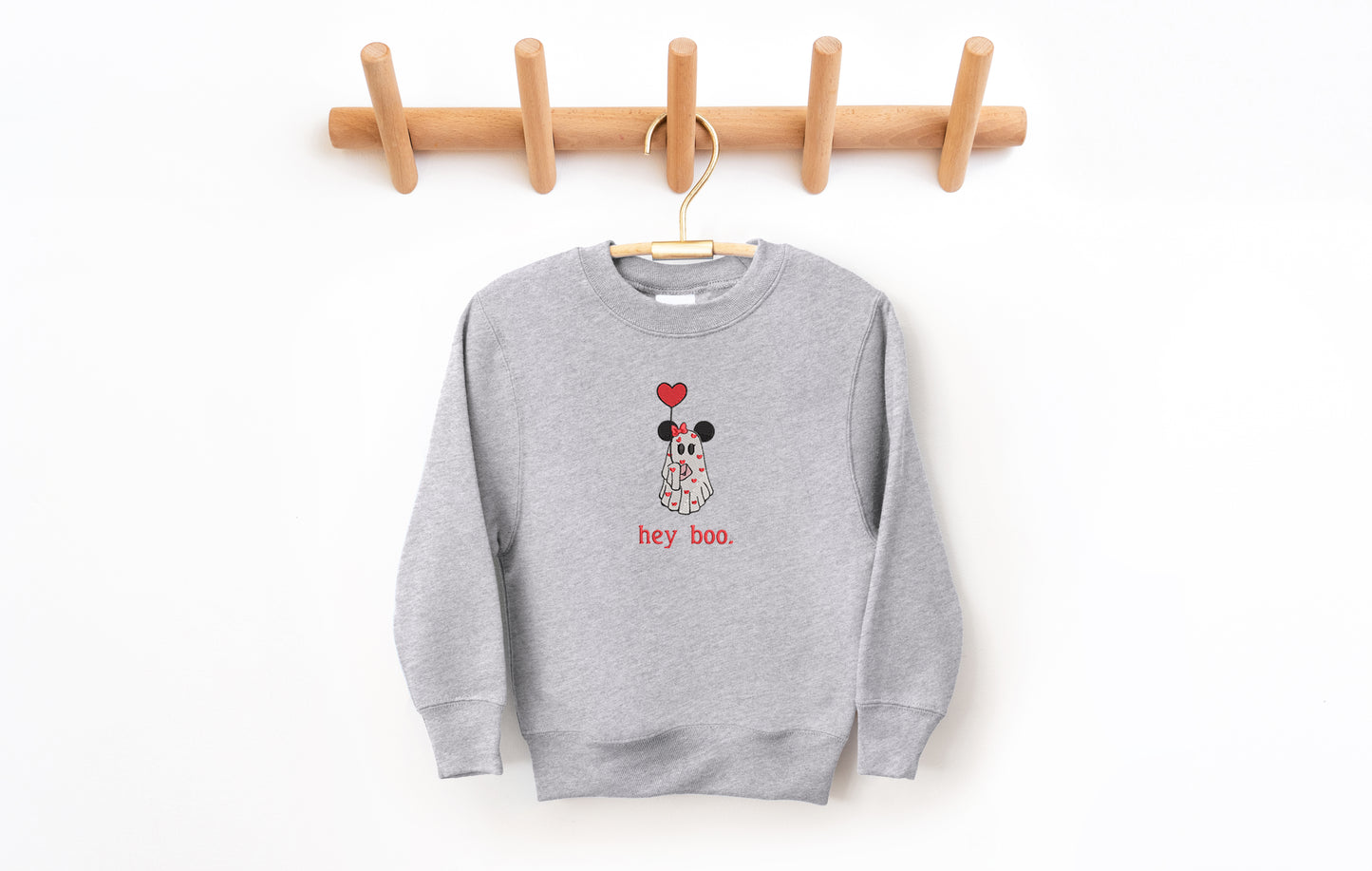 Youth Valentine Hey Boo Crewneck
