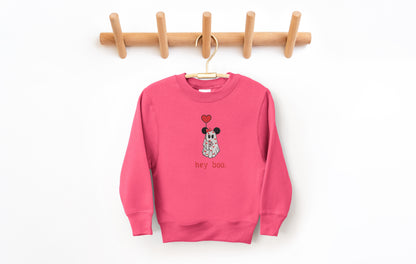 Youth Valentine Hey Boo Crewneck