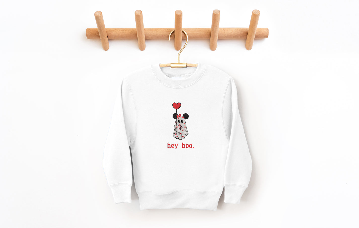Youth Valentine Hey Boo Crewneck