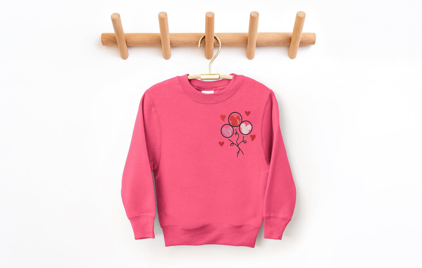 Youth Valentine Mickey Balloons Crewneck
