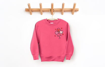 Youth Valentine Mickey Balloons Crewneck