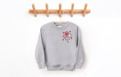 Youth Valentine Mickey Balloons Crewneck