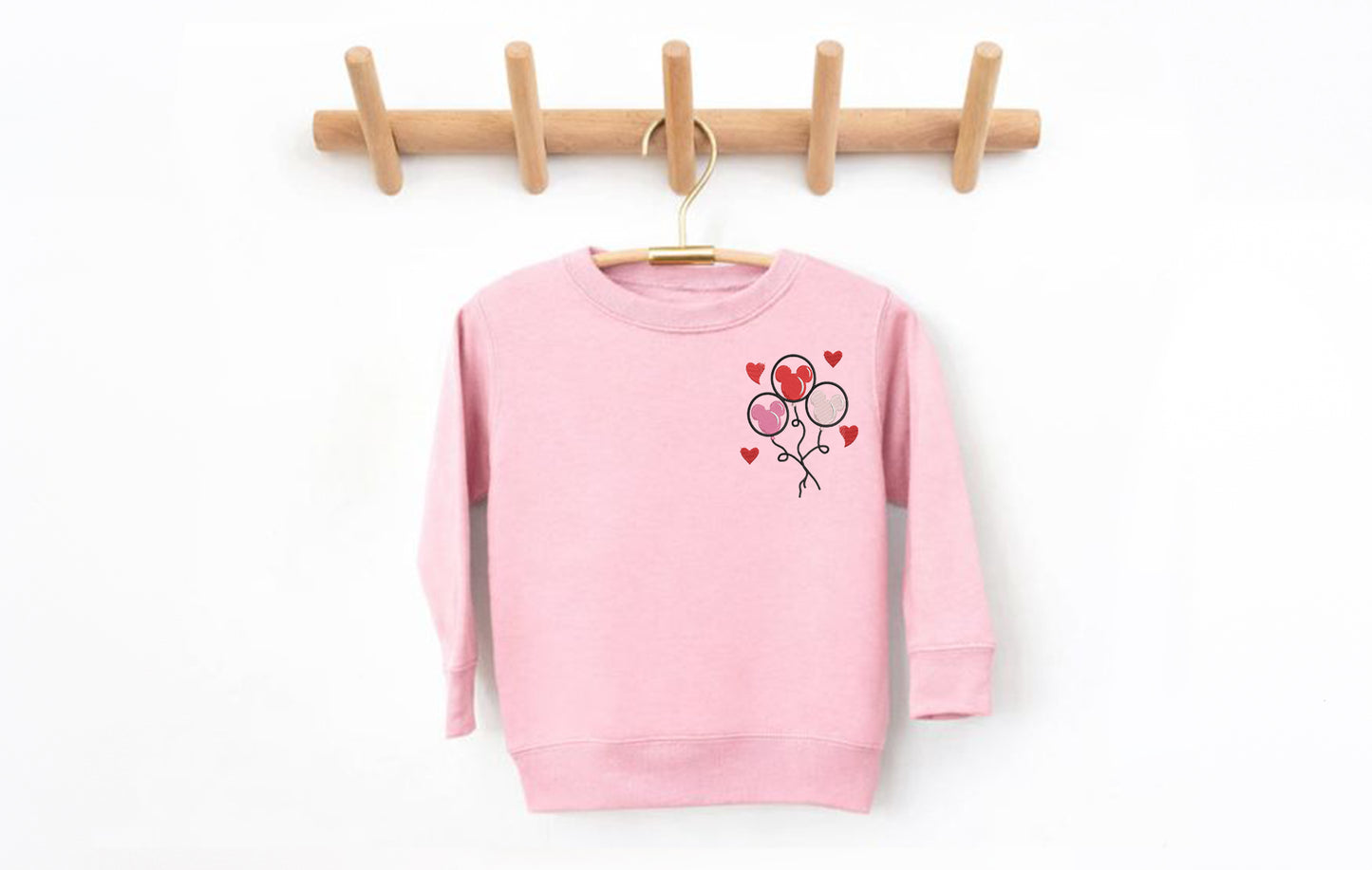 Youth Valentine Mickey Balloons Crewneck