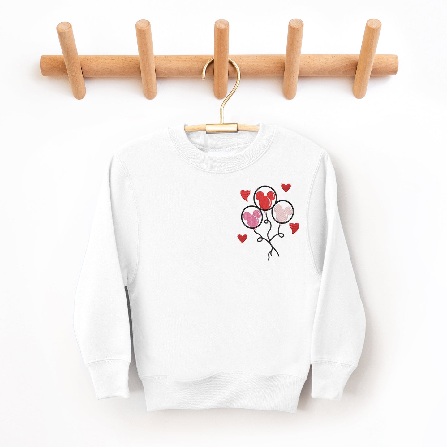 Youth Valentine Mickey Balloons Crewneck