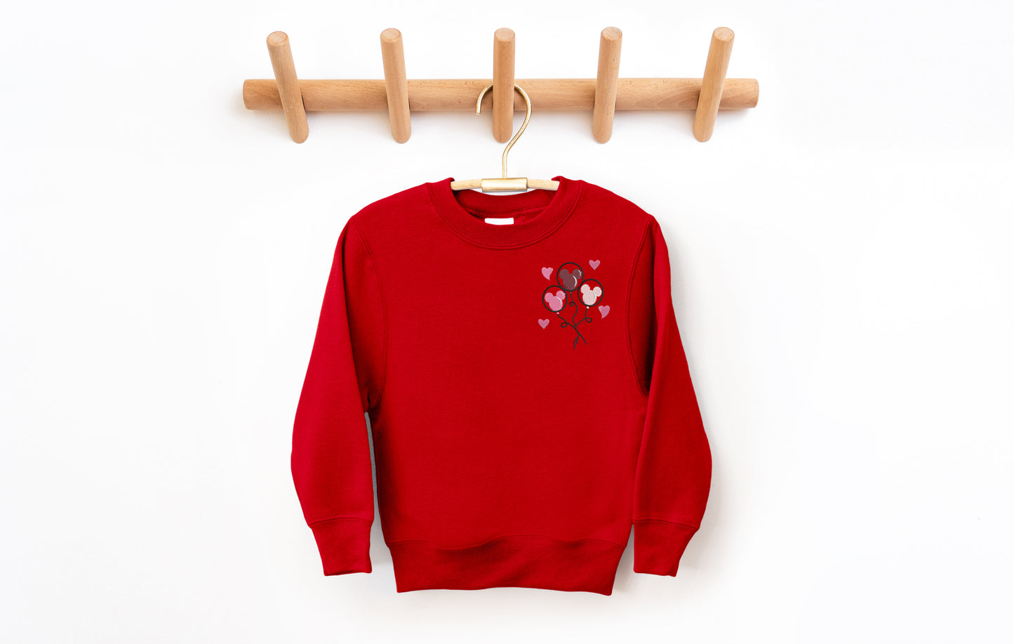 Youth Valentine Mickey Balloons Crewneck