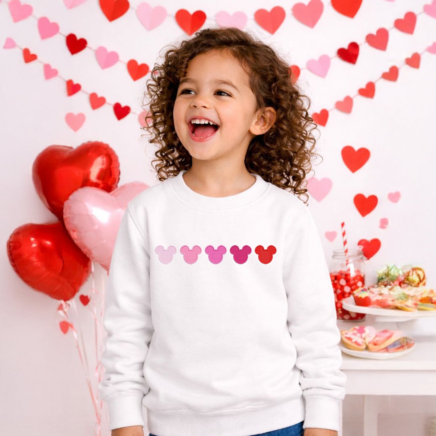 Valentine Ombre Youth Crewneck