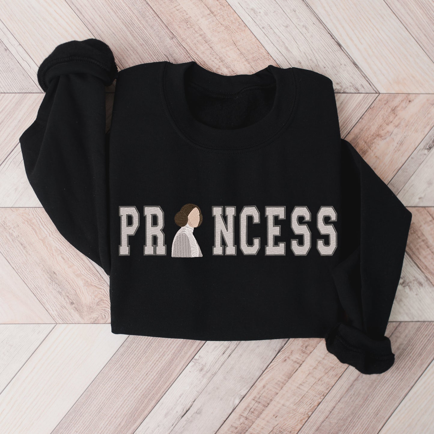 Princess Leia Silhouette Embroidered Sweater