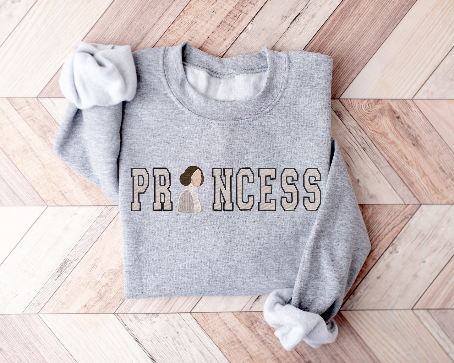 Princess Leia Silhouette Embroidered Sweater