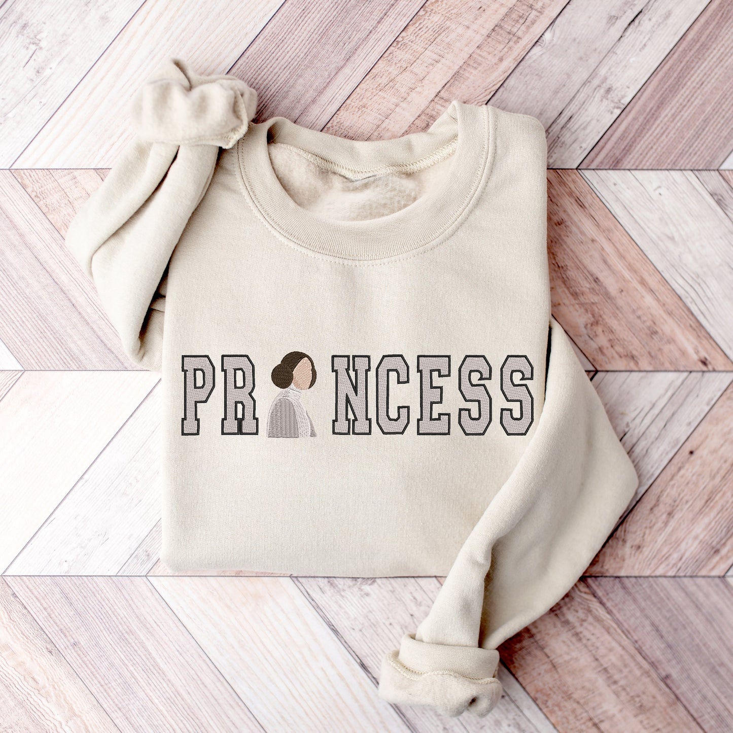 Princess Leia Silhouette Embroidered Sweater