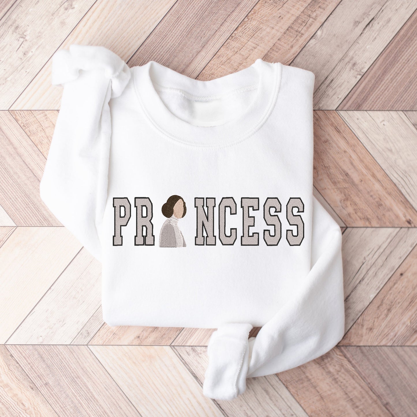 Princess Leia Silhouette Embroidered Sweater
