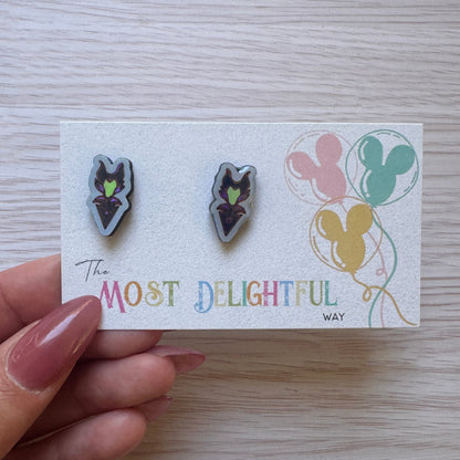 Maleficent Inspired Stud Earrings