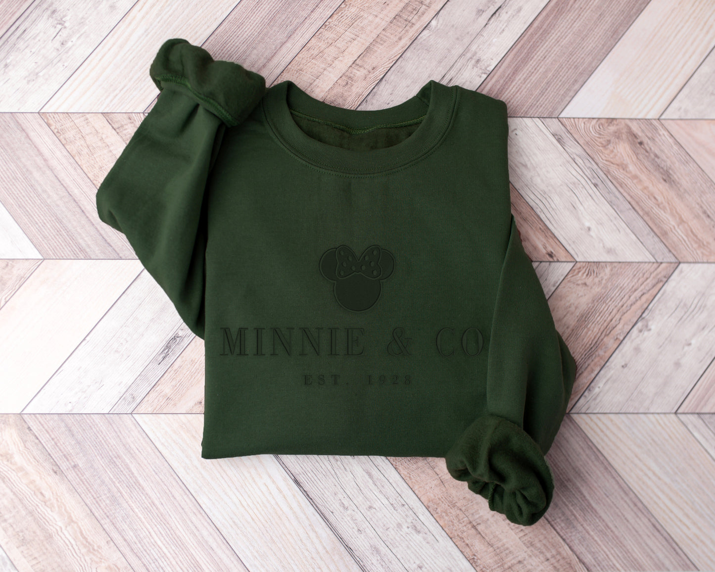 Minnie & Co.™ Monotone Sweatshirt – Minimalist Character-Inspired Crewneck - Fall Colors