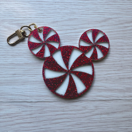 Mickey Peppermint Bag Charm/Keychain