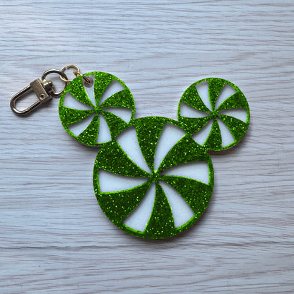 Mickey Peppermint Bag Charm/Keychain