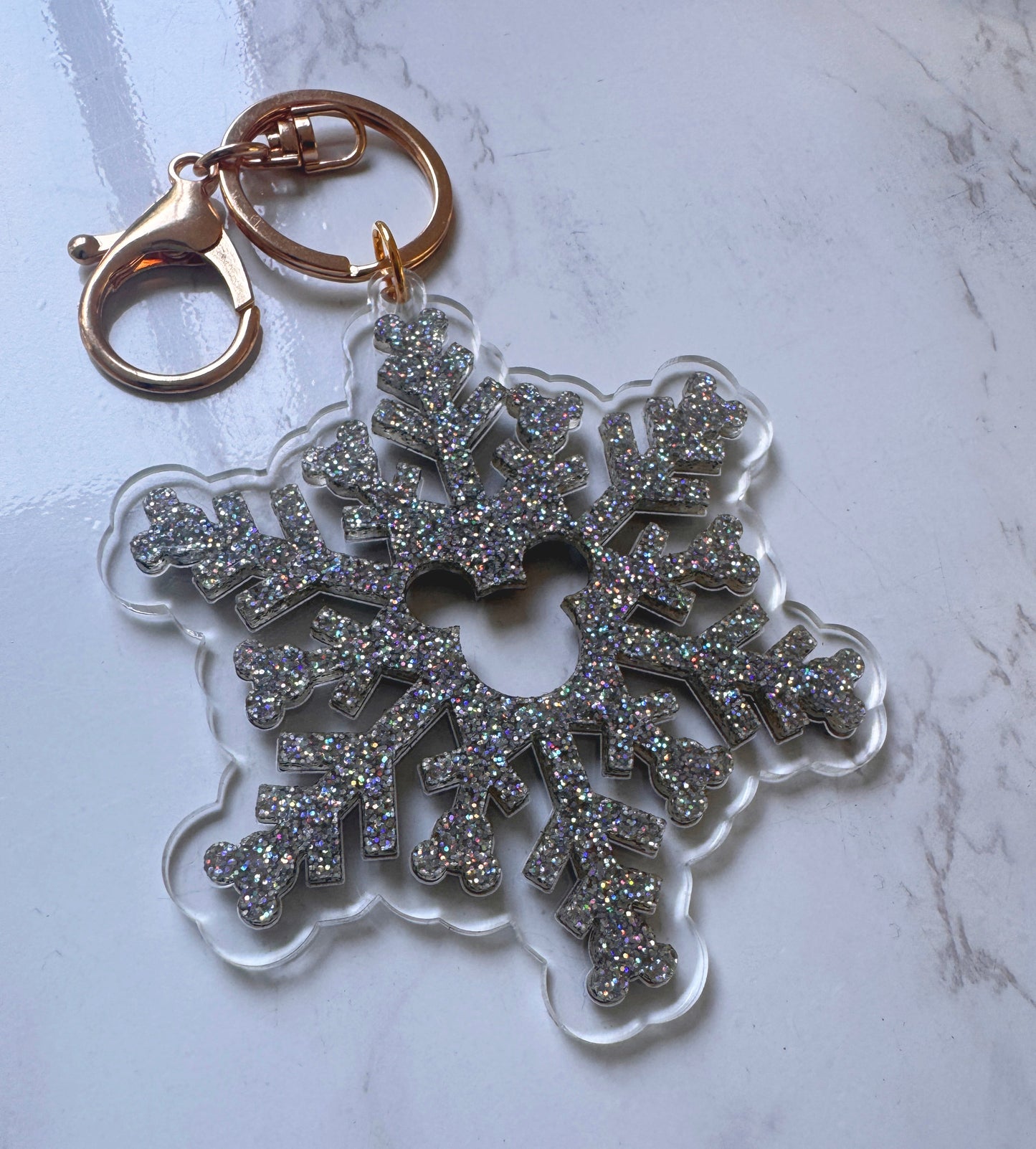 Mickey Snowflake Bag Charm/Keychain