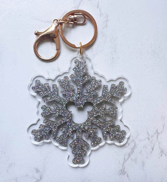 Mickey Snowflake Bag Charm/Keychain