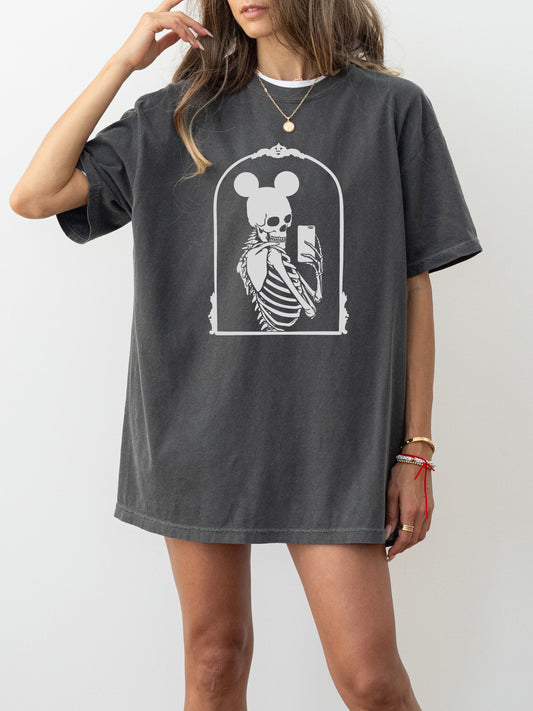 Mickey Skeleton Selfie Tee