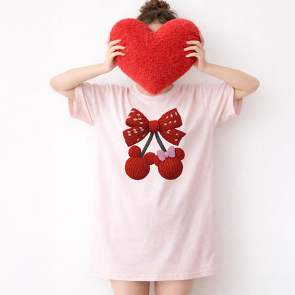 Crochet Cherries Valentine T-Shirt