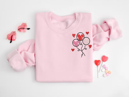 Mickey Balloon Valentine Sweatshirt