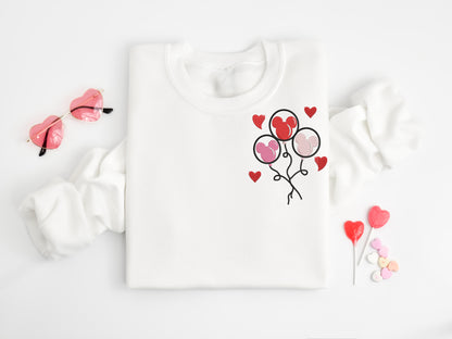 Mickey Balloon Valentine Sweatshirt