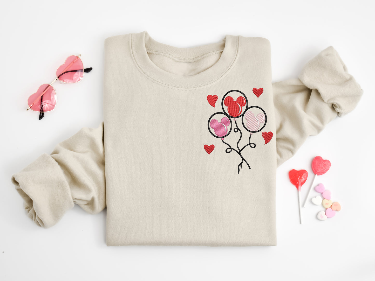 Mickey Balloon Valentine Sweatshirt