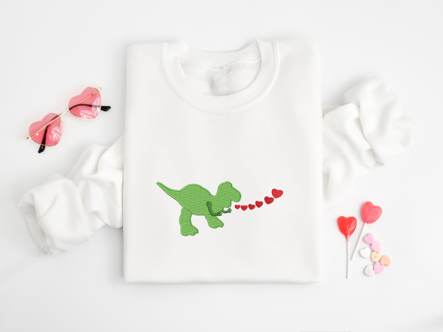 Rex’s Valentine Hearts Sweatshirt