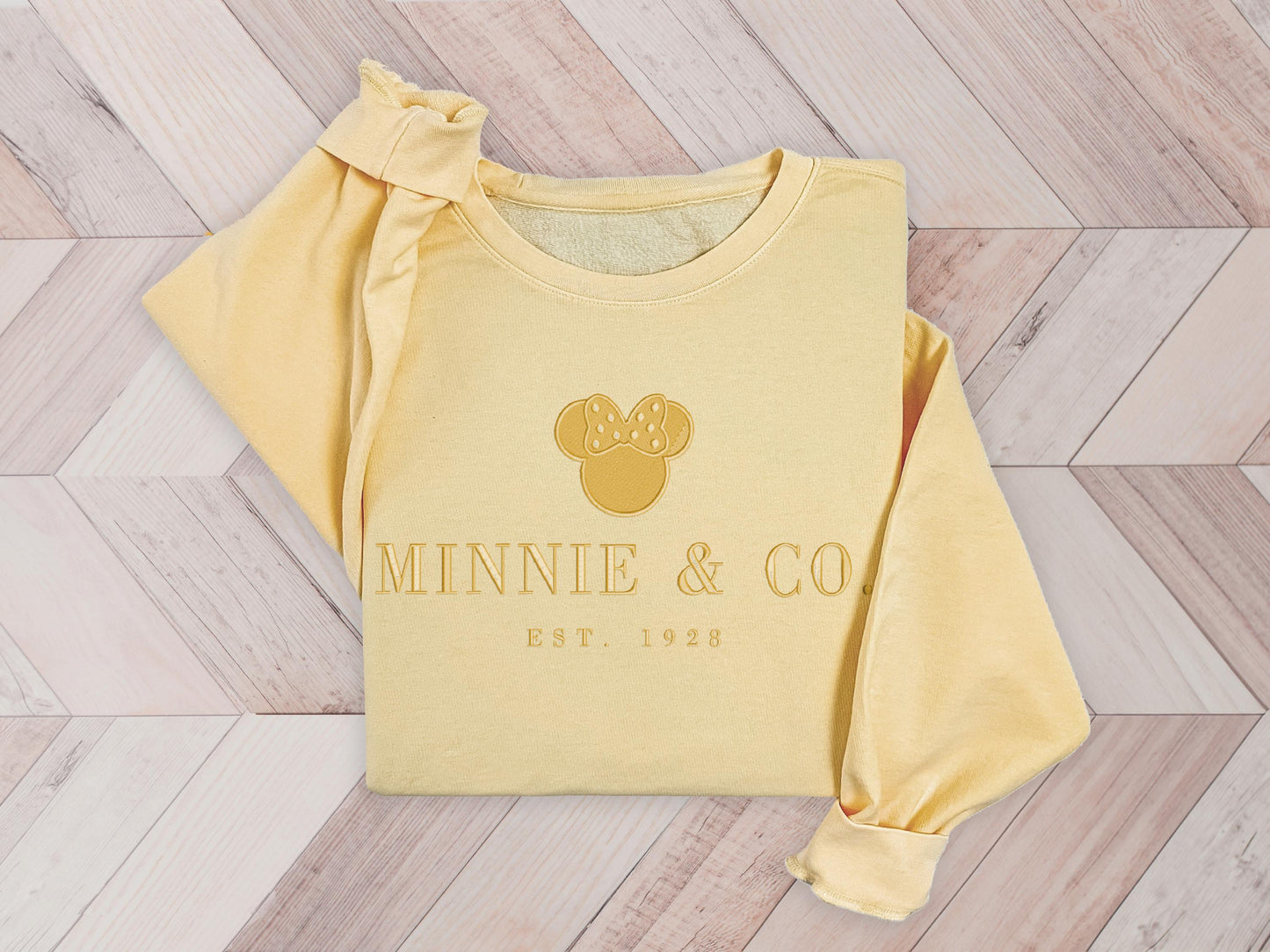 Minnie & Co.™ Monotone Sweatshirt – Minimalist Character-Inspired Crewneck (Pastel Edition)