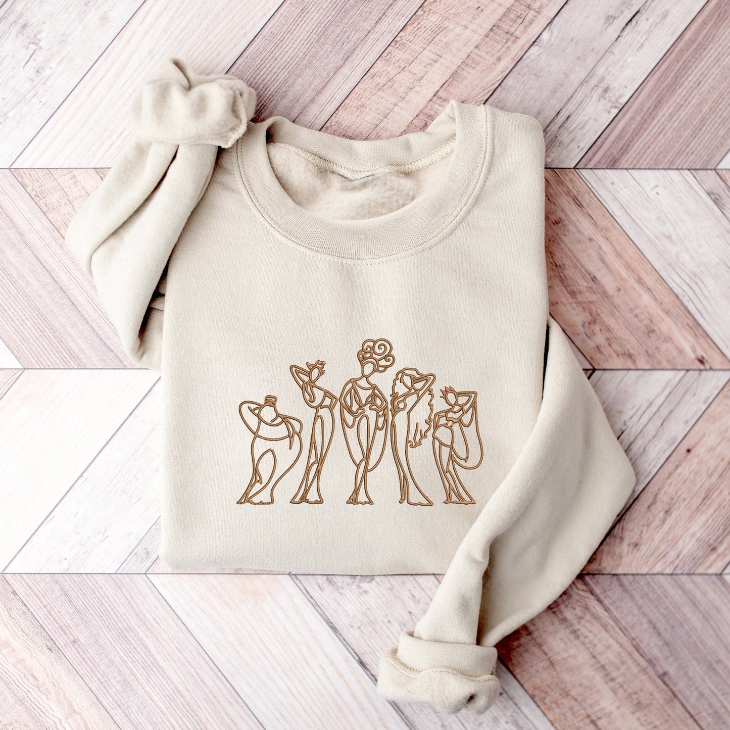 The Muses Minimal Line Art Sweater