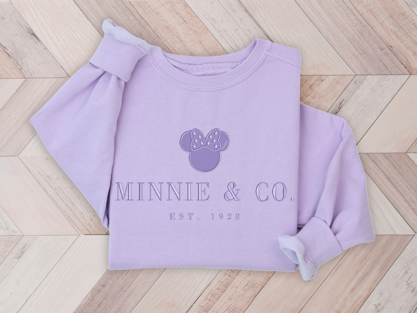 Minnie & Co.™ Monotone Sweatshirt – Minimalist Character-Inspired Crewneck (Pastel Edition)