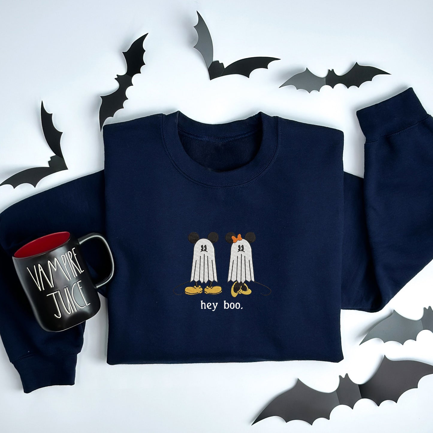 Mickey and Minnie Hey Boo Ghost Sweater