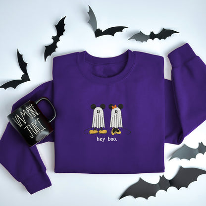 Mickey and Minnie Hey Boo Ghost Sweater